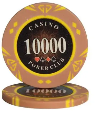 Алмазные монеты, 10 шт./лот, глина, Техасский покерный чип, наборы, казино, покерные глиняные фишки, развлекательные аксессуары, покерная карточная защита - Цвет: 10000