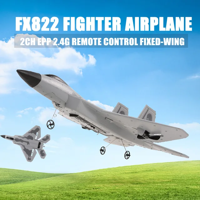 New FX822 F-22 RC Drone  Raptor Model Fighter Airplane 2CH EPP 2.4G Remote Control Airplane Fixed-wing RTF Toy 6