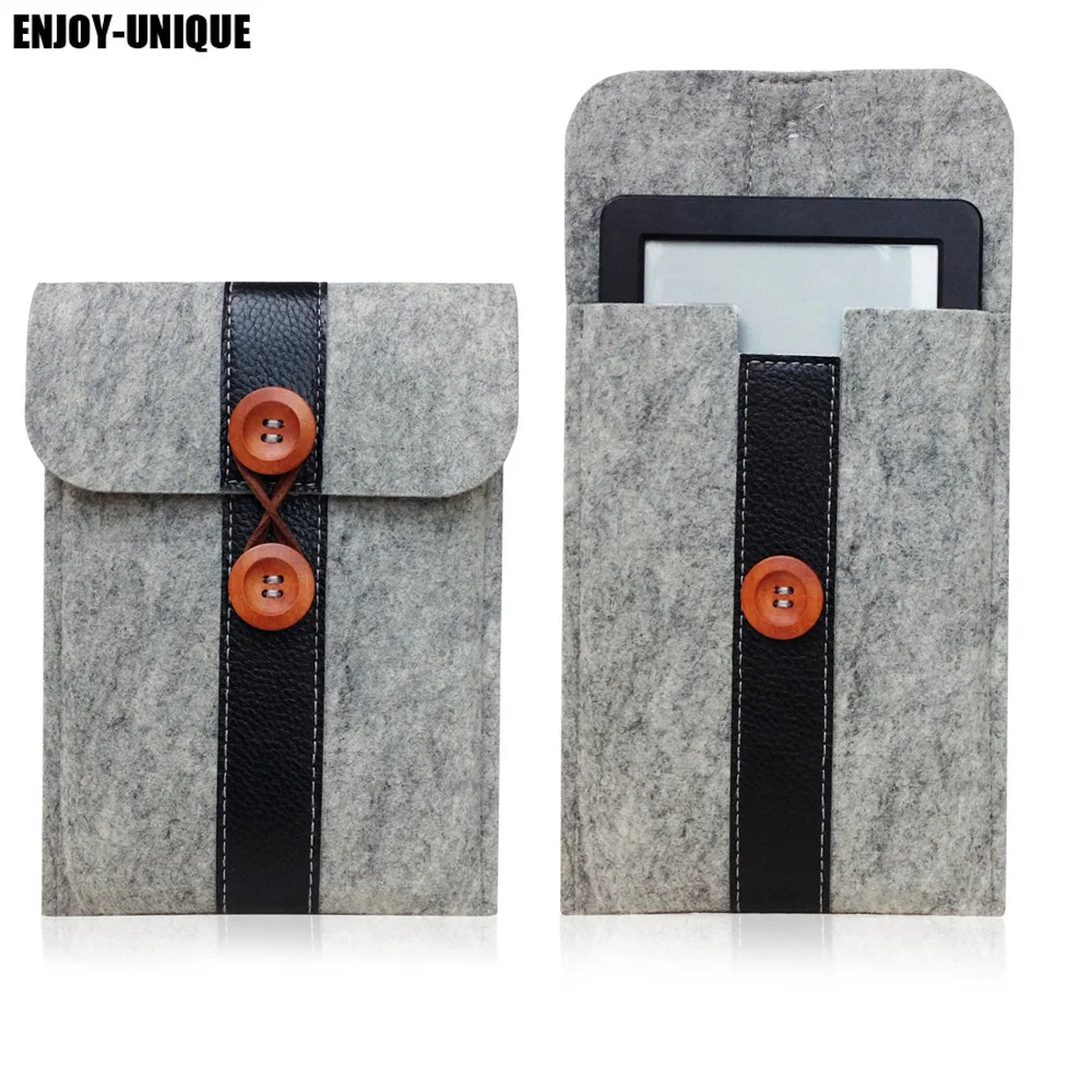 

Wool Felt Sleeve Pouch Bag Protective Case Cover for inkBook Prime Genuine Leather Case