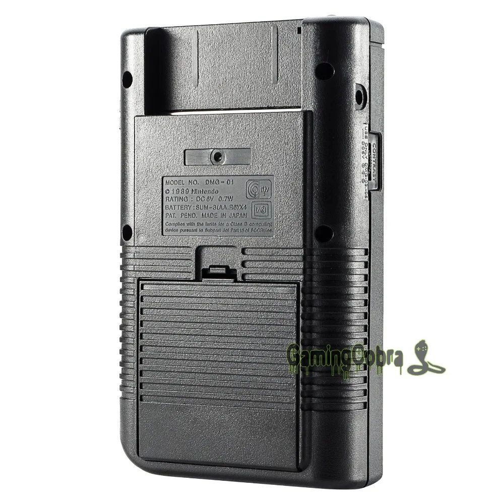 Black Solid Full Housing Shell Buttons with Screen Len for Nintendo DMG-01 Gameboy - GBF003