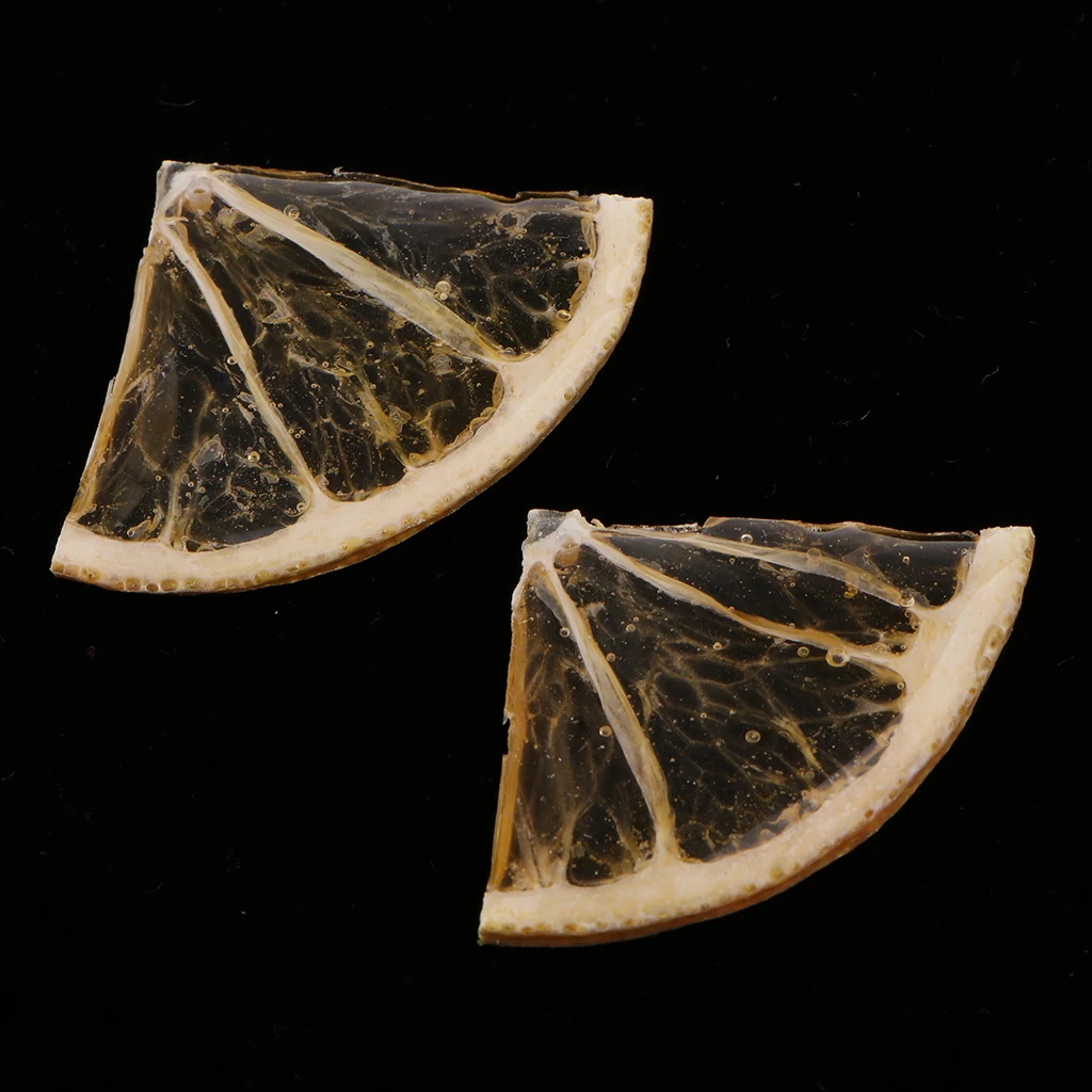 2 Pieces CUTE Dried Orange Slices Charms with Liquid Resin Covered Pre-drilled for DIY Earrings Pendant Jewelry Making Findings