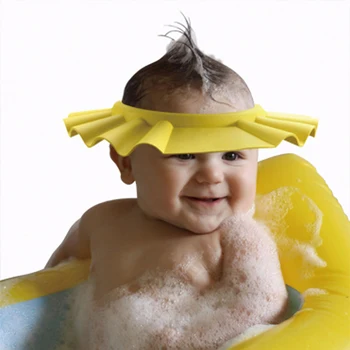 

2pcs/Lot Adjustable Baby Hat Toddler Kids Shampoo Bath Bathing Shower Cap Wash Hair Shield Direct Visor Caps For Children
