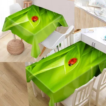 

Custom Ladybug Tablecloth Waterproof Oilproof Rectangular Home Textiles Wedding Tablecloth #W000789K