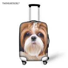 TWOHEARTSGIRL Очаровательная собака печатный дорожный багажный чехол Защитный чехол для чемодана багажная сумка на колесиках пылезащитный чехол для 18-30 дюймов