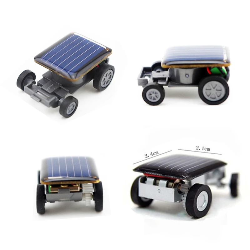 New Strange Black Creative Smallest Mini Solar Powered Car Model Solar