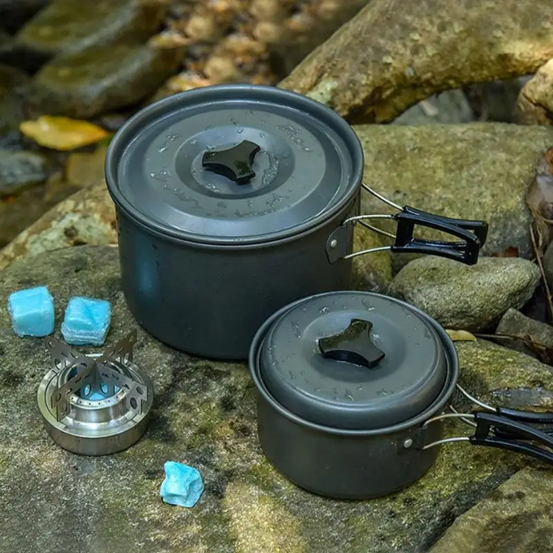 Portable Outdoor Camping Stainless Steel mini Alcohol Stove Backpacking Spirit Burner Furnace with shelf for self-driving tour