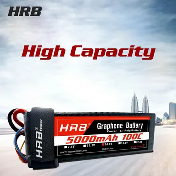

HRB 200C 7.4V 11.1V 14.8V 18.5V 22.2V 5000mAh Graphene Battery 2S 3S 4S 5S 6S LiPo Battery For RC Helicopter Boat Car
