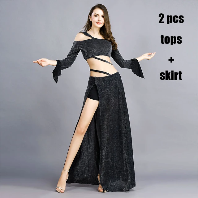 Belly Dance Costume Set For Women Flared Sleeve Practice Clothes Sexy