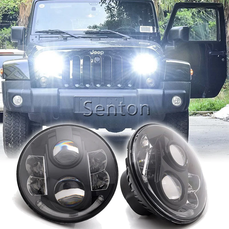 7 Inch LED Headlight Conversion Kits 80W Super Bright LEDs Light For Jeep Wrangler Jk TJ FJ Hummer Trucks Motorcycle Headlamp 7 Inch LED Headlight Conversion Kits 80W Super Bright LEDs Light For Jeep Wrangler Jk TJ FJ Hummer Trucks Motorcycle Headlamp