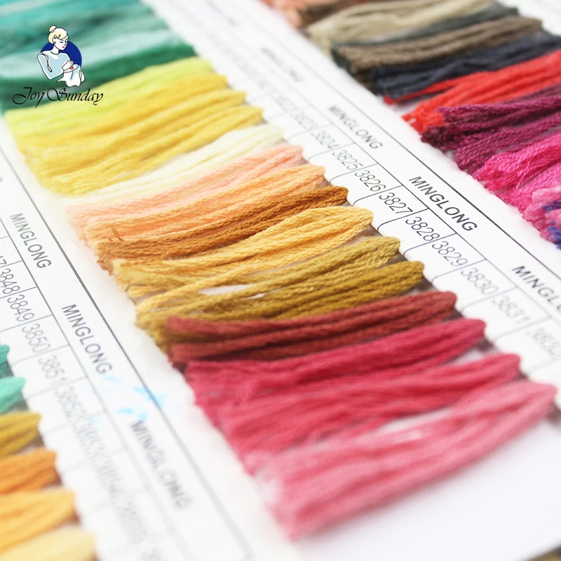 

JOY SUNDAY,DMC776-818 Multicolor 10Pc 1.2m Thread Cross Stitch Cotton Sewing Skeins Embroidery Thread Floss Kit DIY Sewing Craft