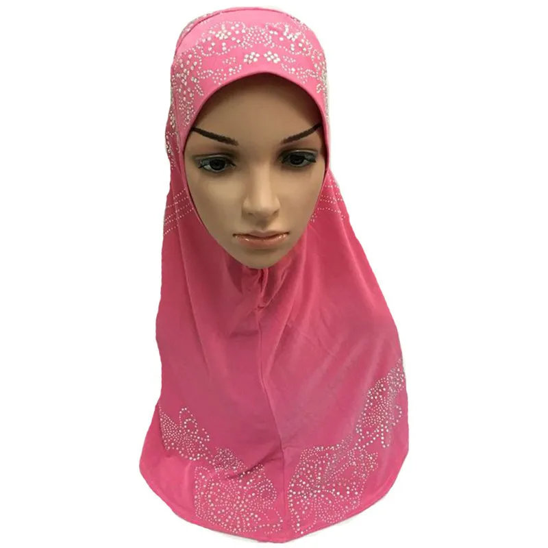 Роскошный Мусульманский Исламский хиджаб шарф женщина Amira Кепка модные красивые Стразы готовы носить