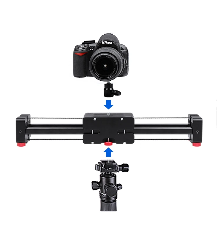 

Retractable mini portable travel dolly trilha rail video Camera Slider double distance smooth slider for DSLR camera