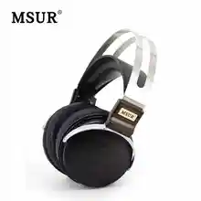 New Original MSUR N650 Wooden Metal Hifi Music DJ Headphone Headset Earphone With Beryllium Alloy Driver Portein Leather