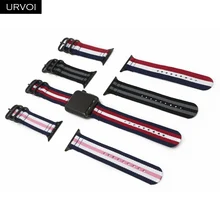 URVOI NATO band для apple watch Series 5 4 3 2 1 лямка из нейлоновой ткани для iwatch двойные кольца цвета современный дизайн с адаптерами