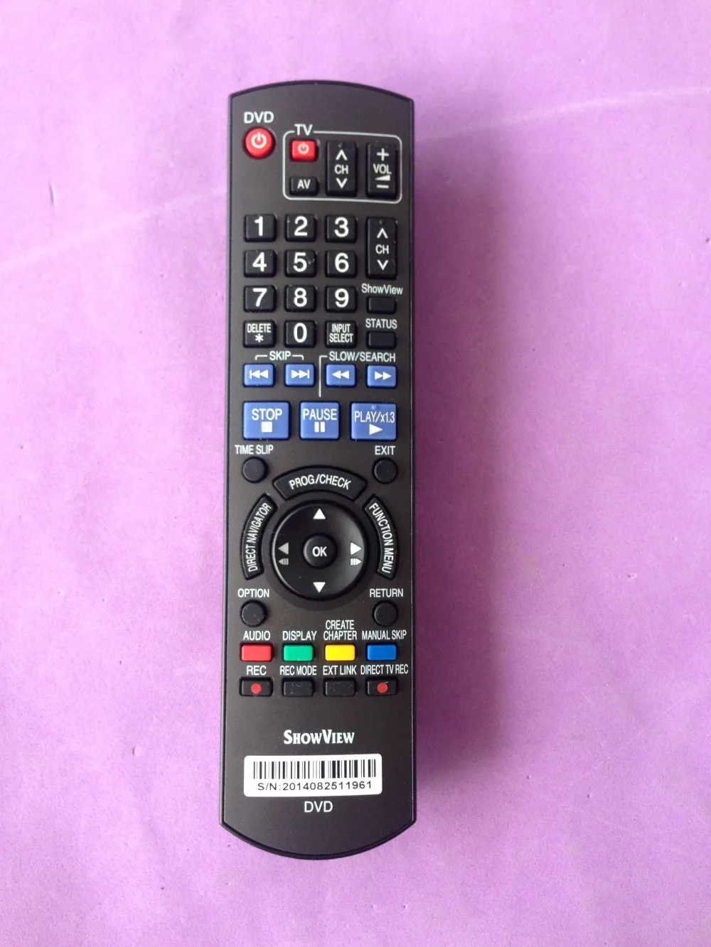 Новый для Panasonic N2QAYB000236 DVD ShowView дистанционного управления DMR EX85 / EX87 EX8|new bright remote