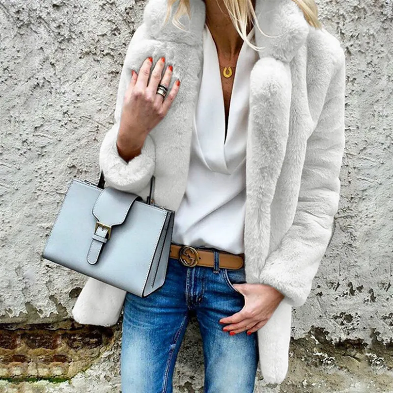 Women Wool Jacket Pink Faux Fur Coat Turn Down Collar Fur Overcoat for Pregnant Women Outwear Maternity Long Sleeve Fuzzy Jacket Women Wool Jacket Pink Faux Fur Coat Turn Down Collar Fur Overcoat for Pregnant Women Outwear Maternity Long Sleeve Fuzzy Jacket
