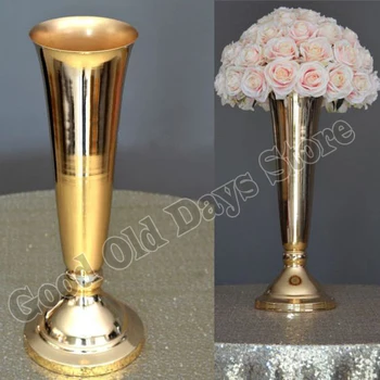 

50cm Tall Crystal Wedding Centerpiece Metal Flower Vase Table Decoration 10pcs/lot