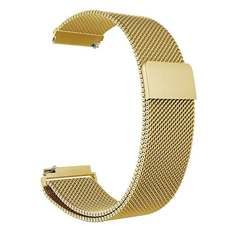 ASHEI 20 мм 22 мм ремешок для часов samsung Galaxy Watch 46 мм 42 мм Active gear S3 ремешок Миланский Браслет на петле для Huami Amazfit Bip - Цвет ремешка: Gold