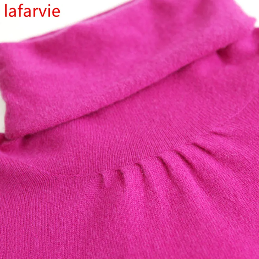 Lafarvie Off Sale Fashion Cashmere Blended Full Sleeve Scarf Collar Knitted Winter&Autumn Sweater Women Pullover 6Colors S-XXL