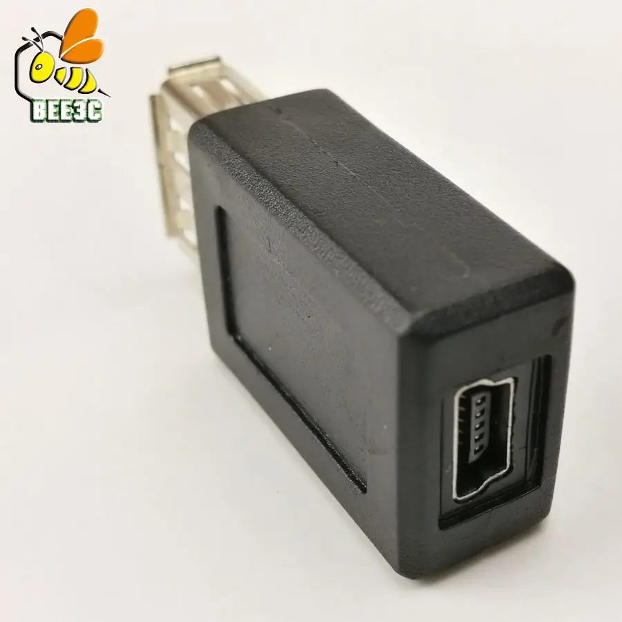 Черный usb A 2,0 гнездовой разъем для mini usb b 5 контактов Женский Разъем коннектор переходник конвертер штекер 500 шт