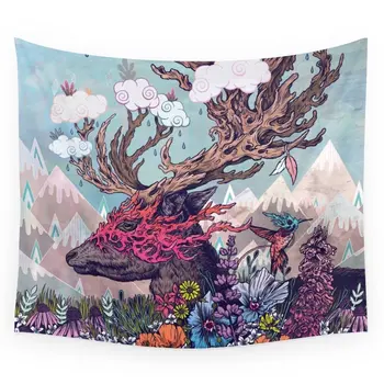 

Journeying Spirit (deer) Wall Tapestry Hanging Tapestry For Wall Decoration Fashion