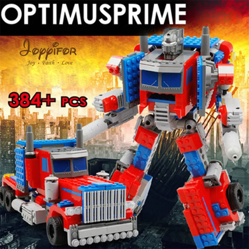 

Joyyifor 384PCS 2 in 1 Optimus Prime Transform Car LegoINGlys Figure Building Blocks Education Bricks Toys For Children Gift