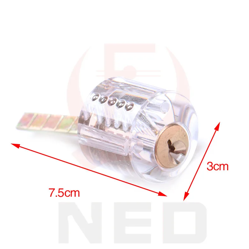 NAIERDI 6 шт. прозрачные видимые вырезы практика замки портативный навесной замок Hasp палочки обучение мастерство для слесарных аппаратных средств