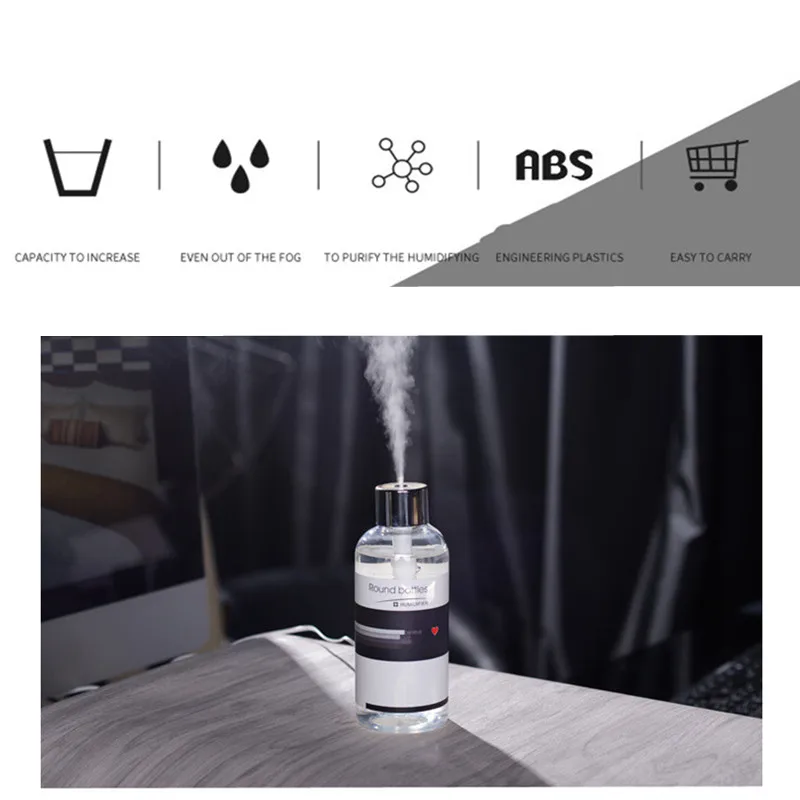 

New 300ml USB Ultrasonic Humidifier Car Home Office Mini Aroma Vehicle Air Purifier Aroma Maker Fogger Can Add Disinfectant