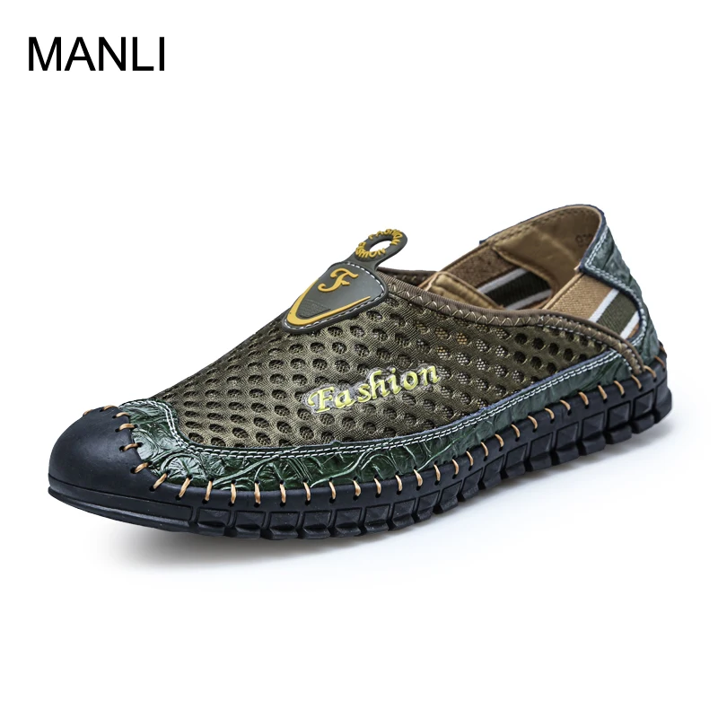 

MANLI Summer Outdoor Sports Hiking Shoes For Men Mesh Mountaineering Hunting Trekking Camping Shoes Breathable Upstream Shoes