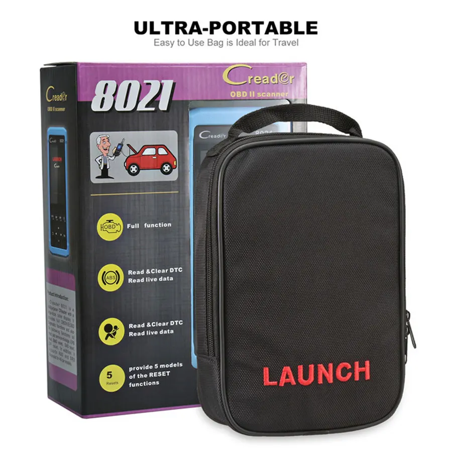Оригинальный считыватель кодов Launch CReader 8021 полный диагностический сканер OBD2 OBD +