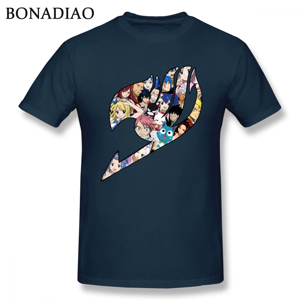 Fairy Tail Logo T Shirt For Men Fashionable T-Shirt Japan Anime shirt Plus size 100% Cotton Tees | Мужская одежда