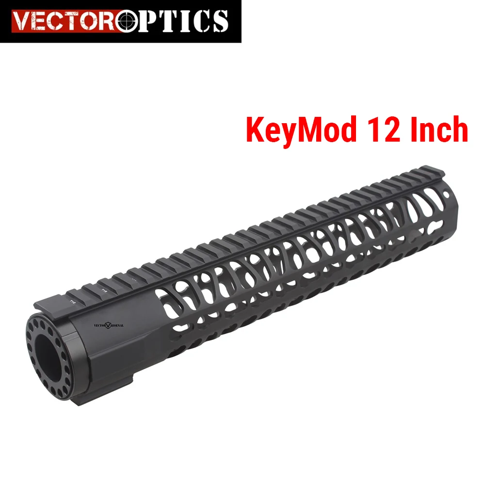 

Vector Optics AR .223 Key Mod Tactical 12'' One Piece Free Float Handguard Mount Bracket System with Detachable Rails BLACK