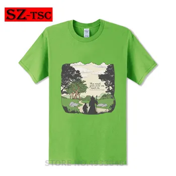 

New Fashion The Road Goes On Lord Of The Ring t-Shirt men cotton short sleeves Casual male tshirt Unique t shirts men tops tees