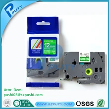Совместимый TZe-735 белый на зеленой TZ P-Touch этикетке ленты