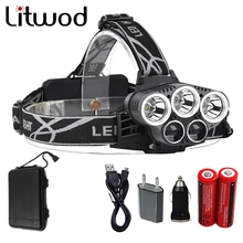 Litwod Z302309A 15000lm Led Head Lamp 3T6+2LST Alu-alloy Body Headlamp Headlight 6 Mode Head Light For 18650 Battery With Box
