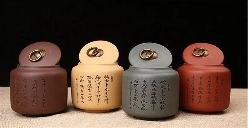 Фиолетовые глиняные контейнеры для чая расписанные вручную чайные конфеты кунг-фу