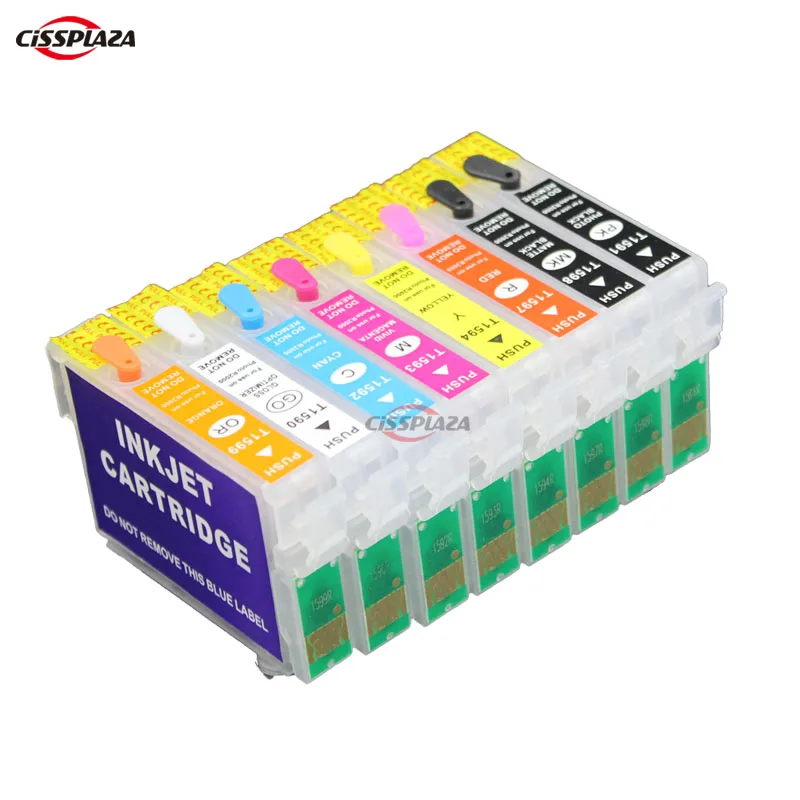 CISSPLAZA T159 159 NEW empty Refillable ink cartridges for Epson R2000 cis with ARC chip free shipping | Компьютеры и офис