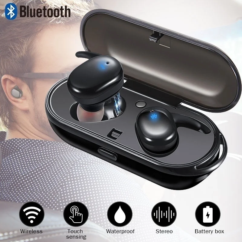 T2 Bluetooth TWS 5 0 наушники Беспроводная мини гарнитура с сенсорным управлением стерео