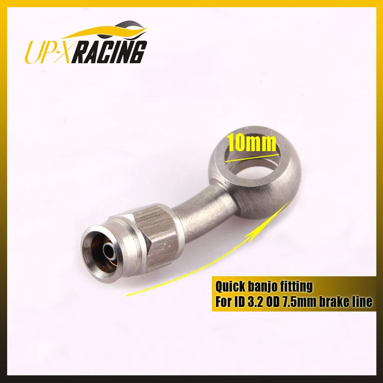 HYDRAULIC BRAKE HOSE banjo fitting brake line fitting for ID 3.2MM OD 7.5mm hose Positive bending