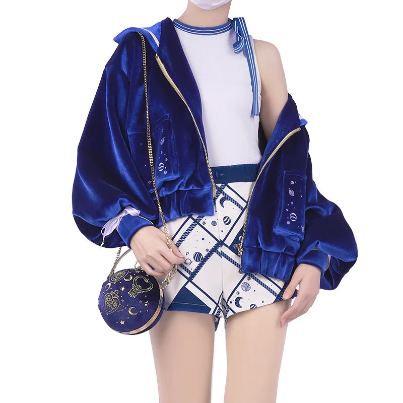

Hino Rei Sailor Moon Anime Cosplay Costume Sailor mars Hino Rei Spring autume fashion set jacket shorts