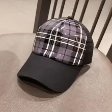 MISSKY унисекс, женская и Мужская бейсболка, черный цвет, окрашенные клетчатые летние солнцезащитные козырьки с дышащей сеткой, шляпы от солнца для женщин и мужчин