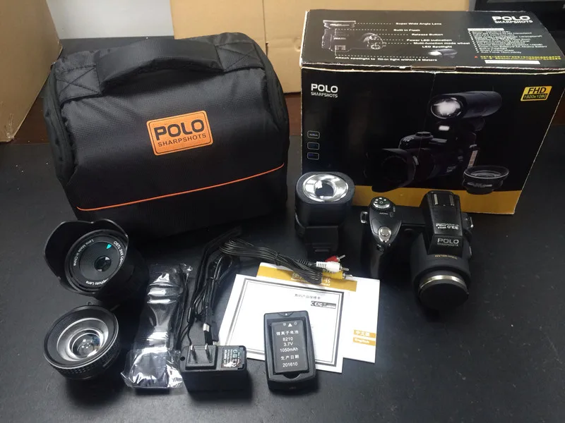New POLO D7200 Digital Camera 33MP FULL HD1080P 24X Optical Zoom Auto