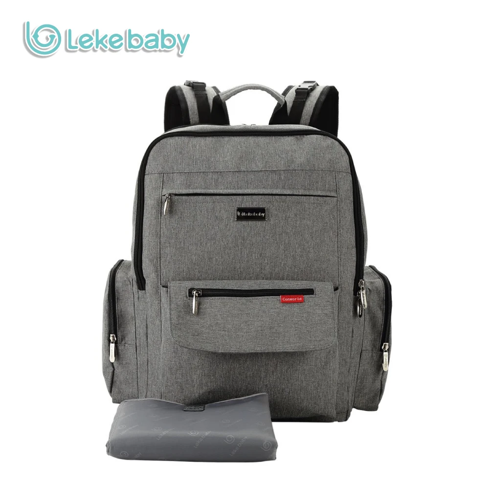Lekebaby-sac à couches solide | Sac à dos pour papa, sac à langer de grande capacité, organisateur de poussette pour bébé, coussin à langer, soins