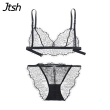 Летний сексуальный кружевной комплект без косточек, прозрачный бюстгальтер без подкладки, комплект женского нижнего белья, комплект нижнего белья, Soutien Gorge, нижнее белье с ресницами