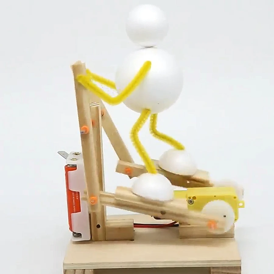 Kits de modèle de jouet de tapis roulant de Science électrique en bois de bricolage, Kits d'expérimentation d'inventions physiques assemblés jouet éducatif créatif de tige