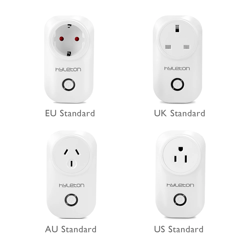 Hyleton, умная розетка, Wi-Fi розетка, пульт дистанционного управления, 10 А, поддержка 2,4 ГГц, Wi-Fi штепсельная вилка, сети, электрические, ЕС/США/Австралия/Великобритания, выключатель питания