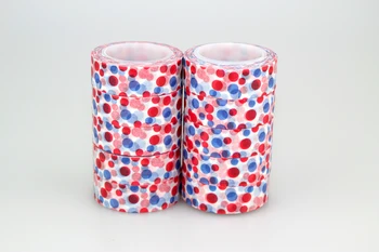 

10pcs / Lot Japanese15mm Blue and Red Dots Pattern Print Scrapbooking DIY Sticker Decorative Masking Washi Tape Paper 10m