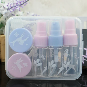 

6Pcs/set Cartoon Portable Outdoor Travel Wash Cosmetic Perfume Spray Bottle Storage Box Container for Cosmetic Beauty
