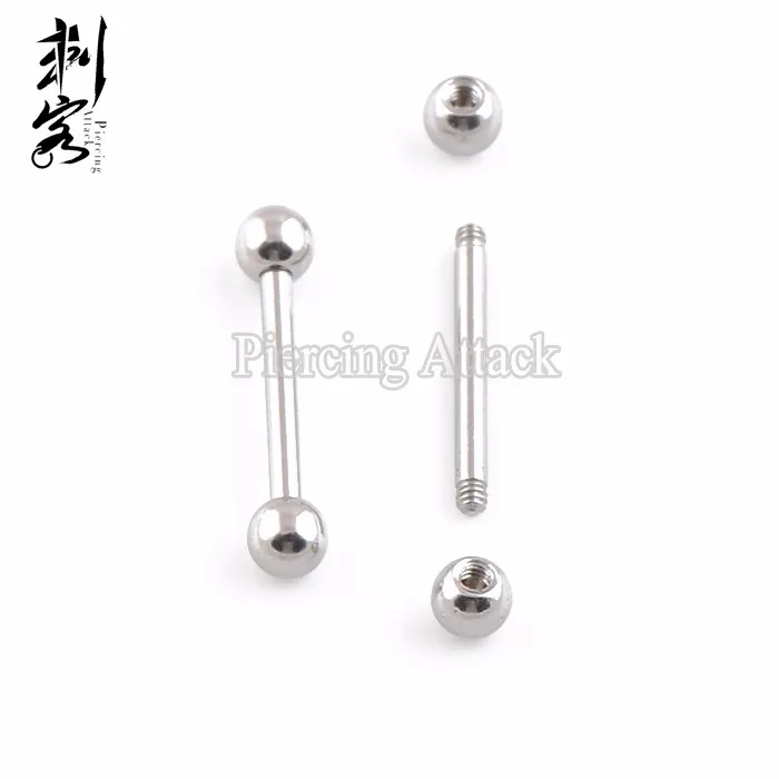 Us 11 0 14 Gauge Steel Tongue Barbell Stud Earrings Steel Stud Earrings Body Piercing Jewelry 10mm 25mm Mixed Sizes Body Piercing Jewelry Piercing