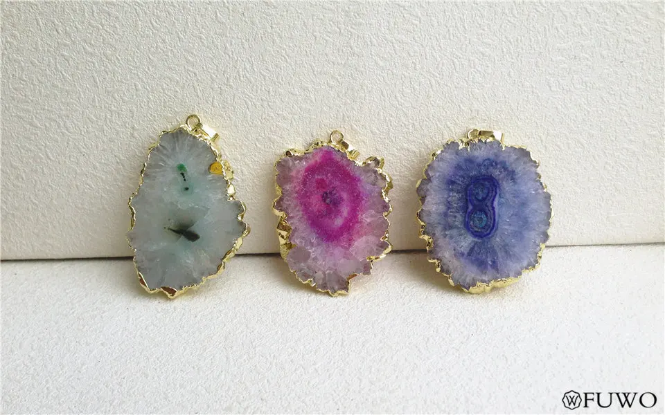 Stalactite Agate Slice Pendant 8